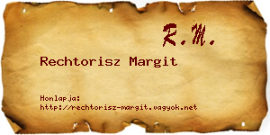 Rechtorisz Margit névjegykártya